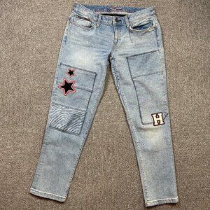 Vintage Tommy Hilfiger Patch Low / Mid Rise Jeans Boyfriend Size 0